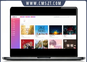 苹果CMSv10粉色大气视频站模板