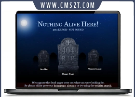 恐怖坟墓墓地404页面模板