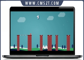 js+html5圣诞老人过悬崖小游戏源