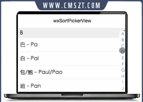 首字母排序选择微信小程序效果模
