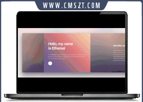 酷炫的横向滑动个人介绍简历模板