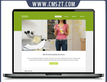 绿色清爽的个人工作室简介单页模板