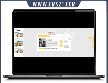 3D视觉效果个人静态简历模板下载