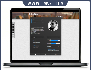 可切换背景HTML简历模板下载