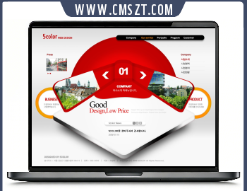 韩系网站设计企业工作室PSD模板