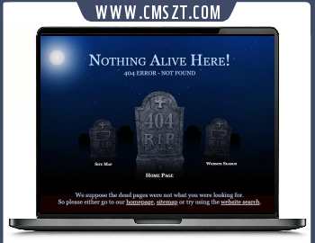 恐怖坟墓墓地404页面模板