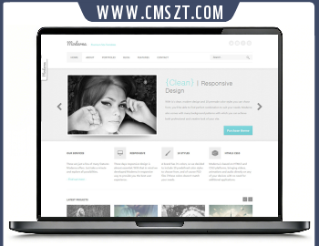 HTML5灰色响应式英文博客网页模板