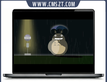 CSS3卡通人物下雨效果404页面模板