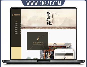 自适应高端茶叶茶具营销型织梦模板