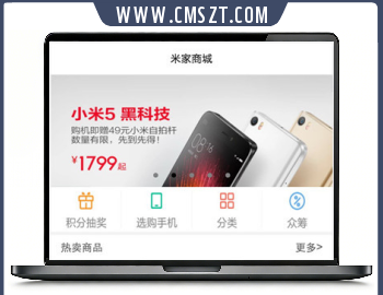 米家商城轮播图效果小程序模板