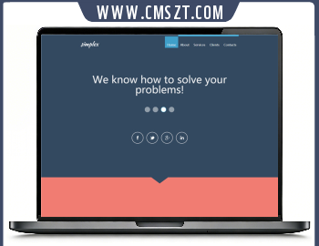 HTML5响应式英文互联网工作室团队介绍单页模板