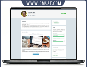 HTML5响应式IT开发个人简历模板