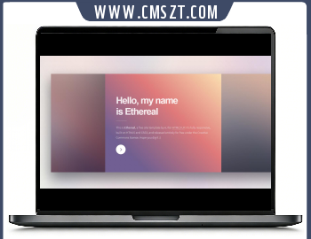 Ethereal酷炫风格HTML5横向滑动个人简历模板