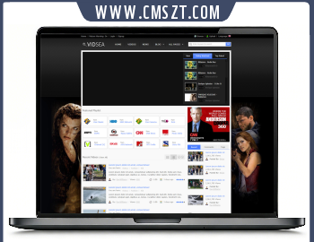 黑色欧美电影电视剧网页模板