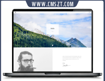 HTML5灰色响应式英文个人简历网页模板