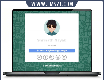 小巧的个人简历单页模板