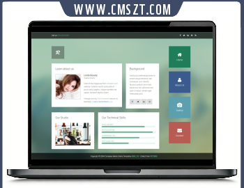 Rectangle仿flash交互漂亮个人简历模板