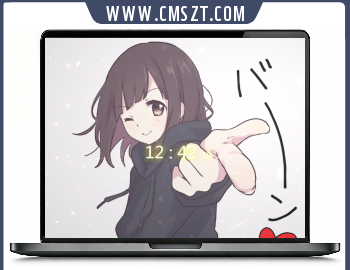 二次元实时时钟404单页模板