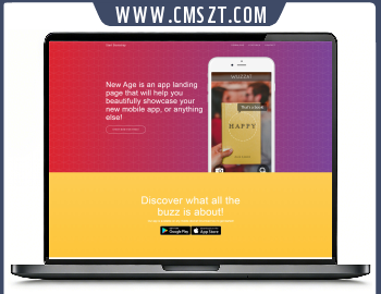 英文响应式APP应用下载页面模板