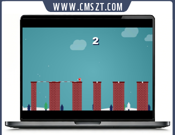 HTML5无头圣诞老人搭梯子过桥WEB游戏源码