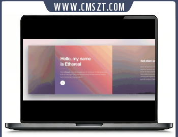 酷炫的横向滑动个人介绍简历模板