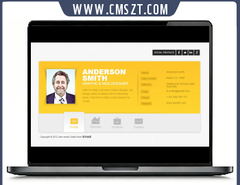 创意个性的web简历模板下载